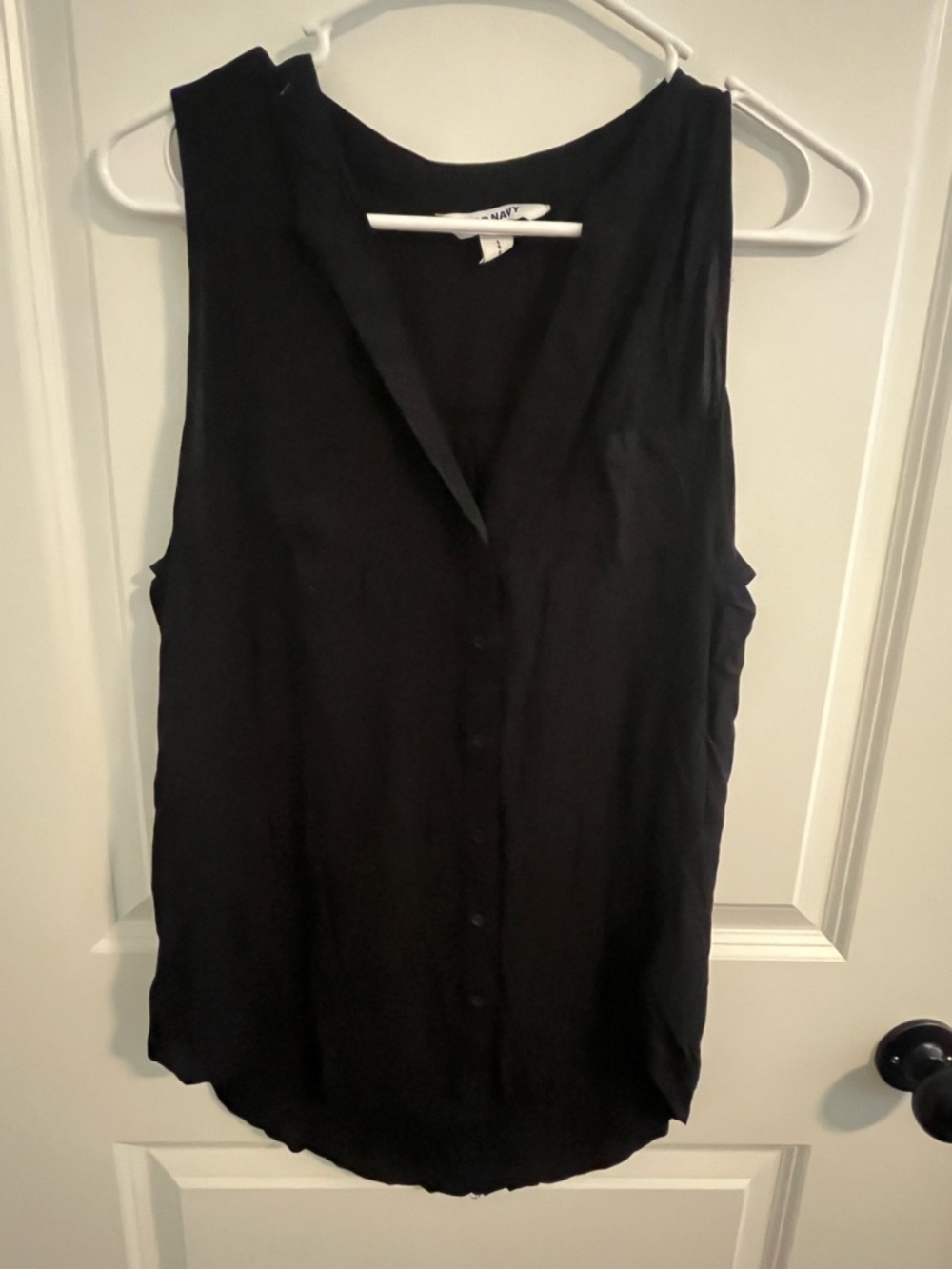Old Navy Black Sleeveless Button-Front Women’s Tank Top L